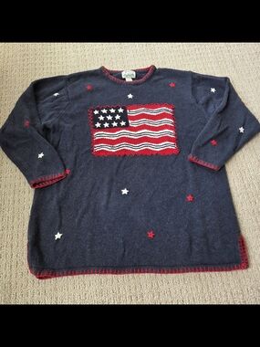 Quacker Factory Americana Crewneck Sweater